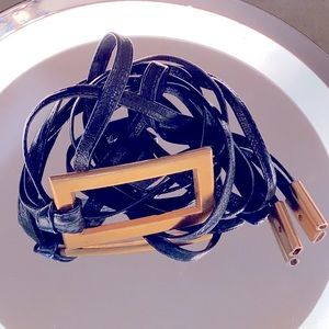 Belt double skinny black